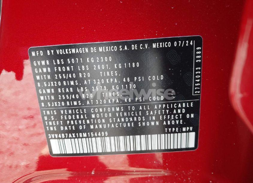 Photo 9 of 2024 Volkswagen Tiguan 2.0T SEL R-LINE (VIN 3VV4B7AX1RM154499)