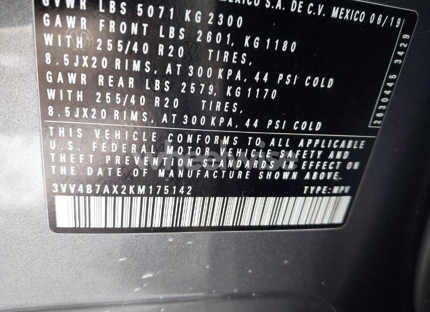 Photo 9 of 2019 Volkswagen Tiguan 2.0T SEL PREMIUM/2.0T SEL PREMIUM R-LINE (VIN 3VV4B7AX2KM175142)