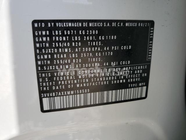 Photo 12 of 2021 VOLKSWAGEN TIGUAN SEL PREMIUM R-LINE N/A (VIN 3VV4B7AXXMM158589)