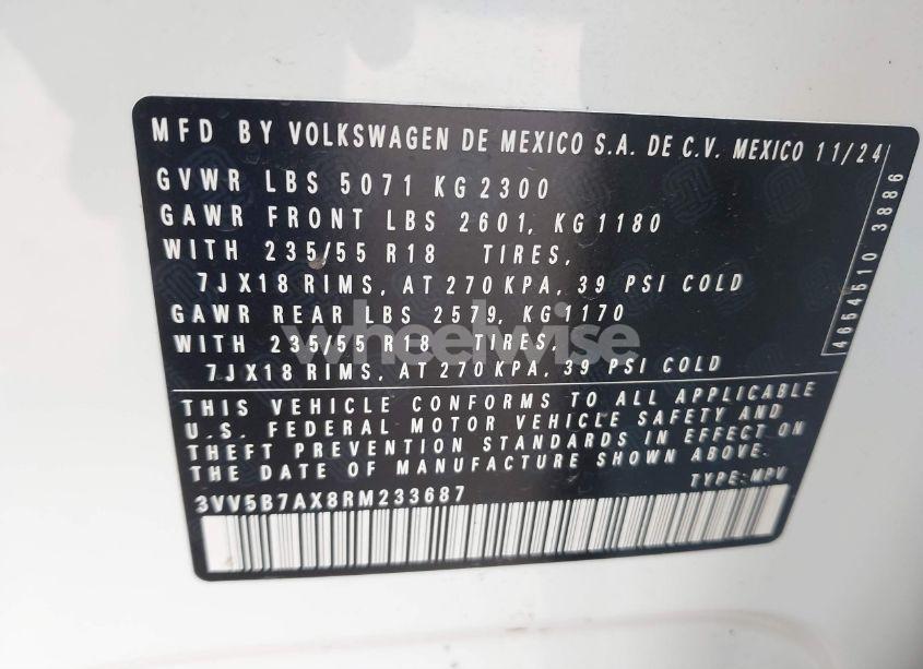 Photo 9 of 2024 Volkswagen Tiguan 2.0T WOLFSBURG EDITION (VIN 3VV5B7AX8RM233687)