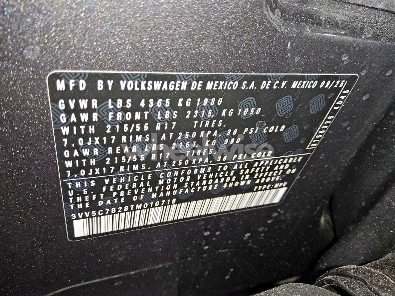 Photo 13 of 2026 VOLKSWAGEN TAOS S (VIN 3VV5C7B28TM010718)