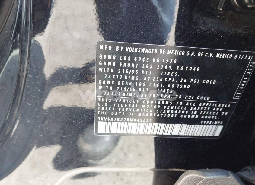 Photo 9 of 2024 Volkswagen Taos 1.5T S (VIN 3VV5X7B22RM049592)
