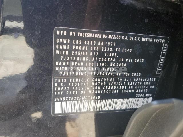 2024 VOLKSWAGEN TAOS S (VIN 3VV5X7B22RM079630) main photo