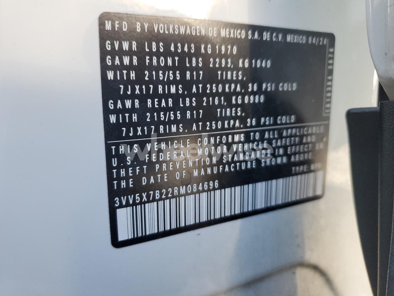 Photo 13 of 2024 VOLKSWAGEN TAOS S (VIN 3VV5X7B22RM084696)