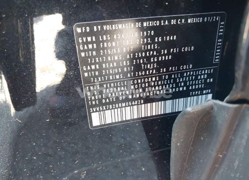 Photo 9 of 2024 Volkswagen Taos 1.5T S (VIN 3VV5X7B28RM054828)