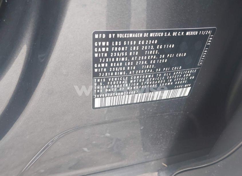 Photo 9 of 2024 Volkswagen Tiguan 2.0T WOLFSBURG EDITION (VIN 3VV6B7AX4RM234467)