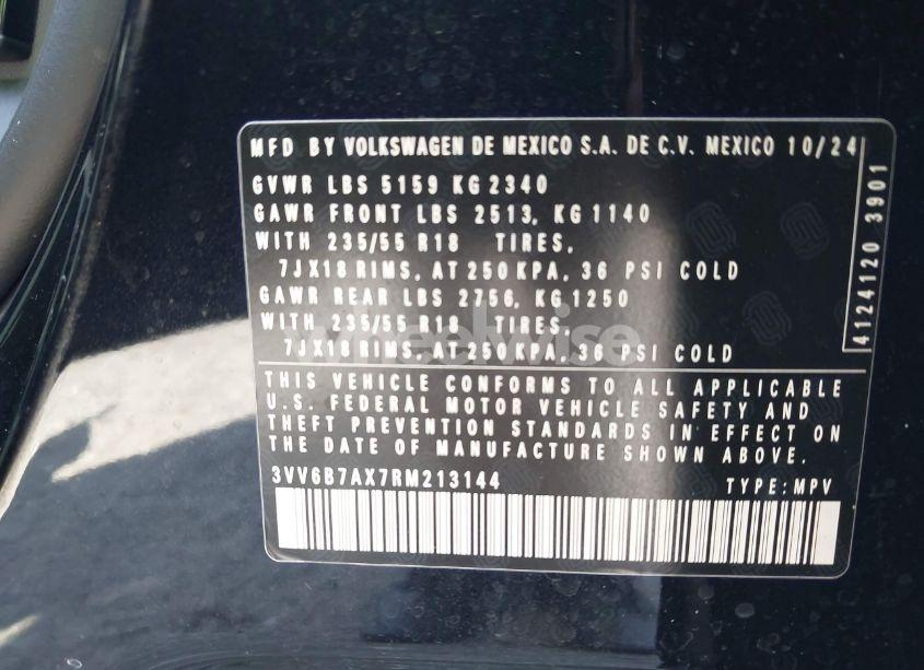 Photo 9 of 2024 Volkswagen Tiguan 2.0T WOLFSBURG EDITION (VIN 3VV6B7AX7RM213144)