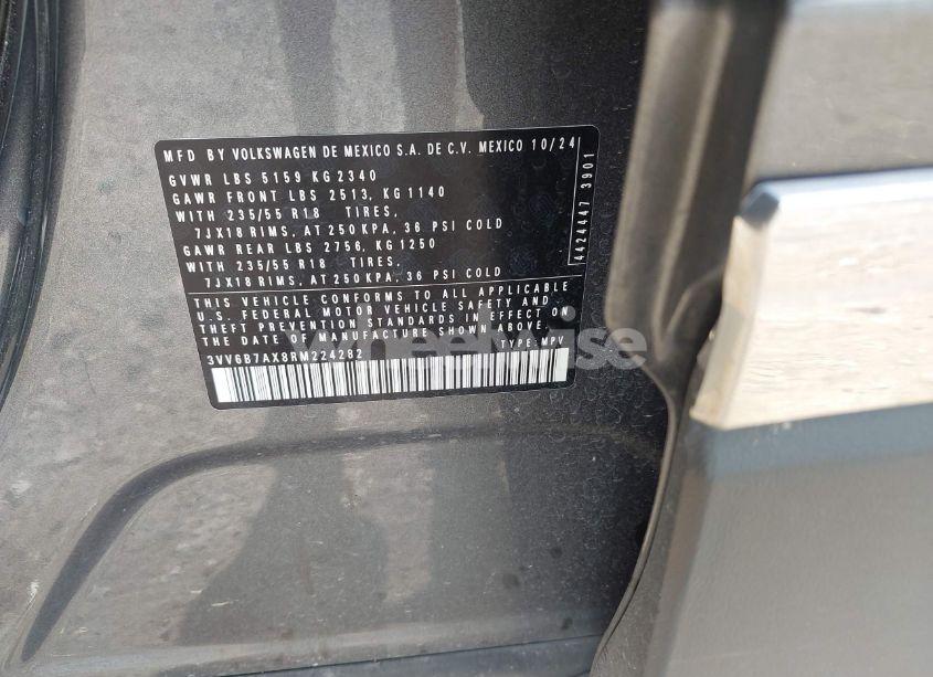 Photo 9 of 2024 Volkswagen Tiguan 2.0T WOLFSBURG EDITION (VIN 3VV6B7AX8RM224282)