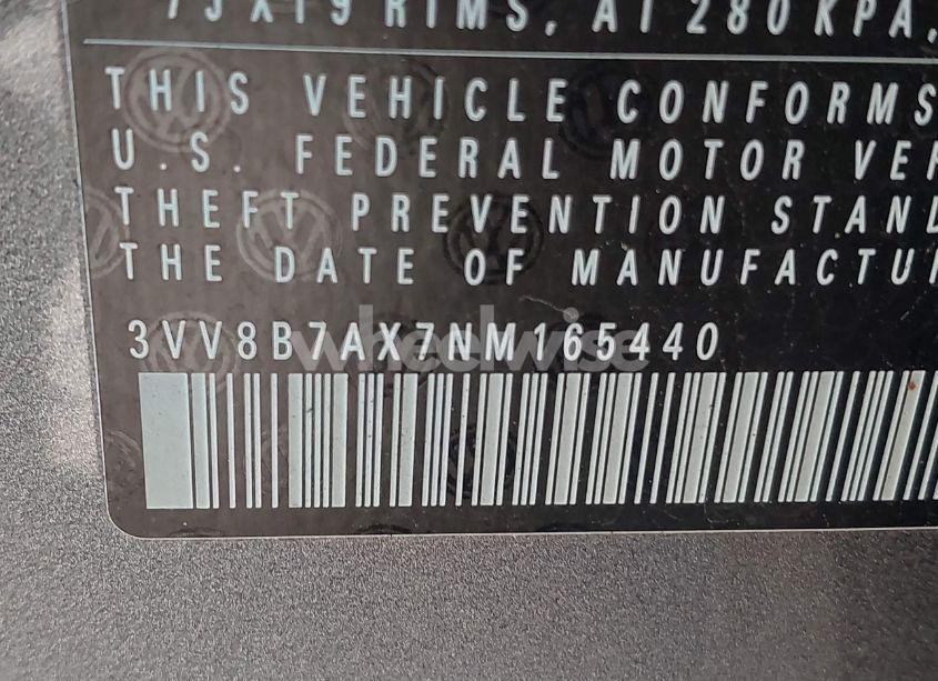 Photo 9 of 2022 Volkswagen Tiguan 2.0T SE R-LINE BLACK (VIN 3VV8B7AX7NM165440)