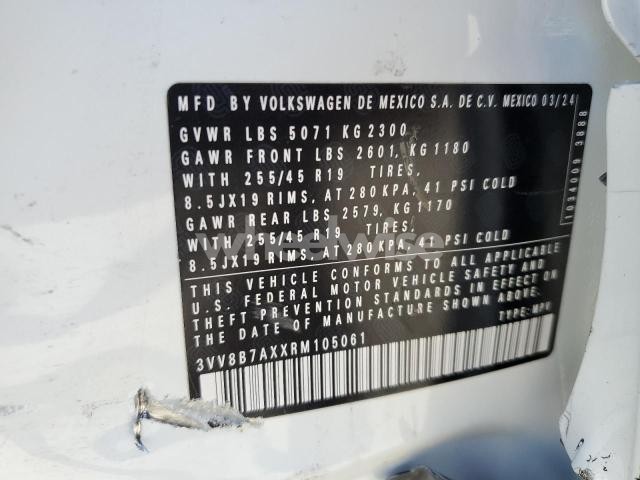 Photo 9 of 2024 VOLKSWAGEN TIGUAN SE R-LINE BLACK (VIN 3VV8B7AXXRM105061)