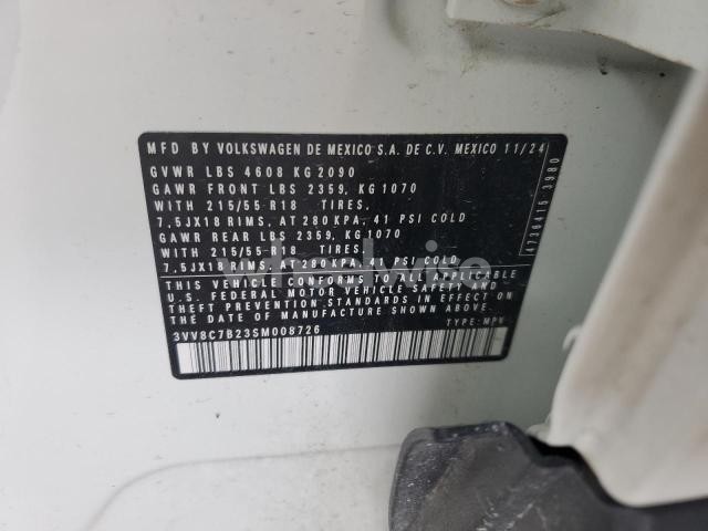 Photo 13 of 2025 VOLKSWAGEN TAOS S (VIN 3VV8C7B23SM008726)