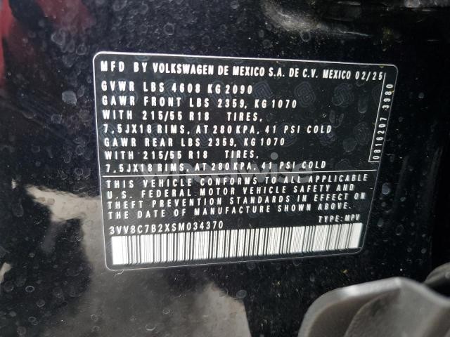 Photo 2 of 2025 VOLKSWAGEN TAOS S (VIN 3VV8C7B2XSM034370)