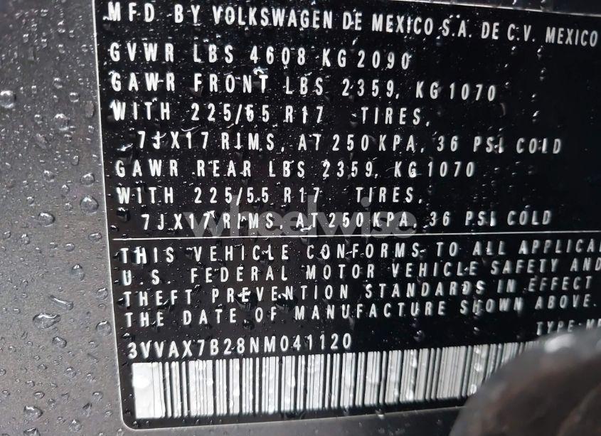 Photo 9 of 2022 Volkswagen Taos 1.5T S (VIN 3VVAX7B28NM041120)