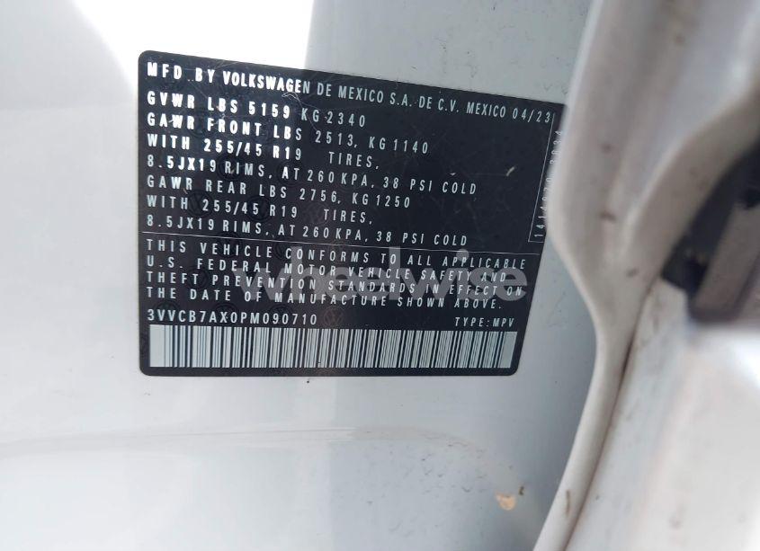 Photo 9 of 2023 Volkswagen Tiguan 2.0T SE R-LINE BLACK (VIN 3VVCB7AX0PM090710)