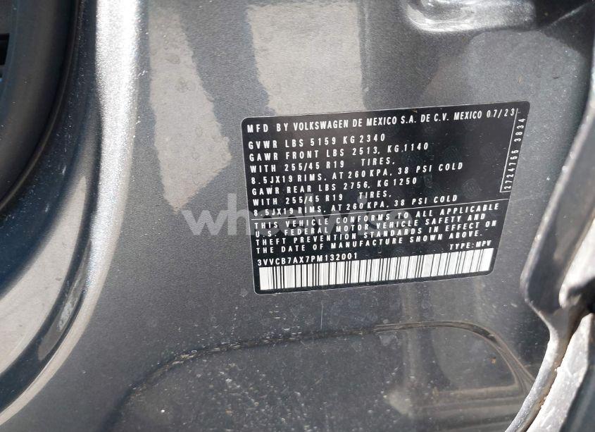 Photo 9 of 2023 Volkswagen Tiguan 2.0T SE R-LINE BLACK (VIN 3VVCB7AX7PM132001)