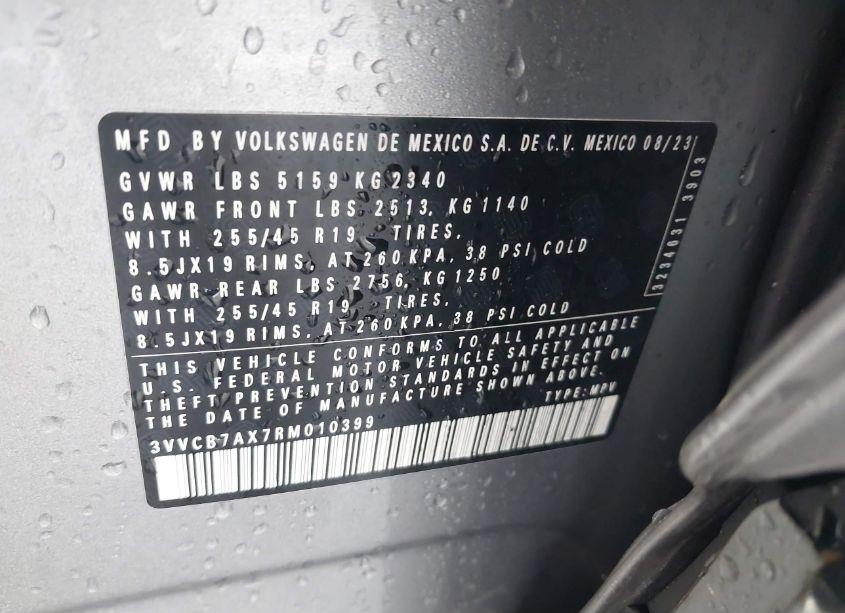 Photo 9 of 2024 Volkswagen Tiguan 2.0T SE R-LINE BLACK (VIN 3VVCB7AX7RM010399)