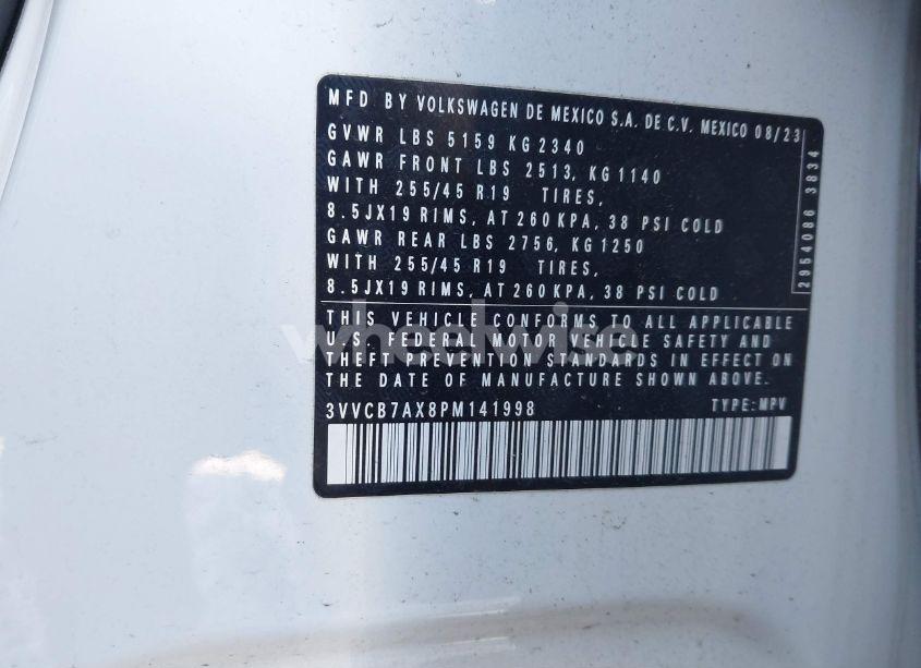 Photo 9 of 2023 Volkswagen Tiguan 2.0T SE R-LINE BLACK (VIN 3VVCB7AX8PM141998)