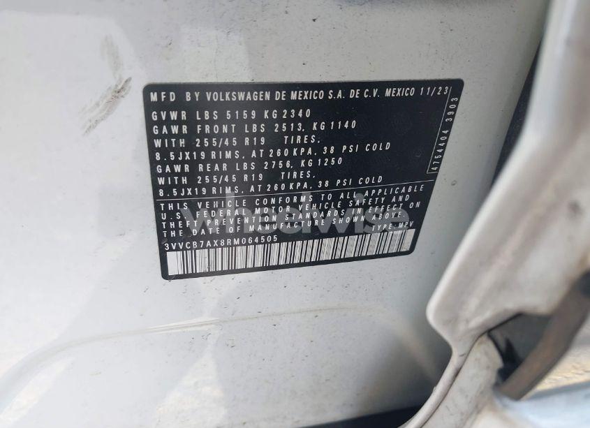 Photo 9 of 2024 Volkswagen Tiguan (VIN 3VVCB7AX8RM064505)
