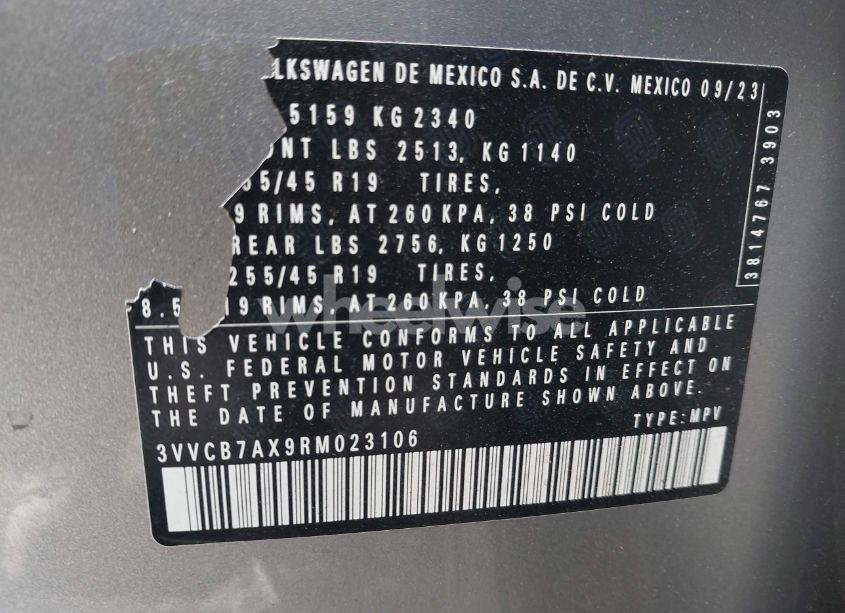 Photo 9 of 2024 Volkswagen Tiguan 2.0T SE R-LINE BLACK (VIN 3VVCB7AX9RM023106)