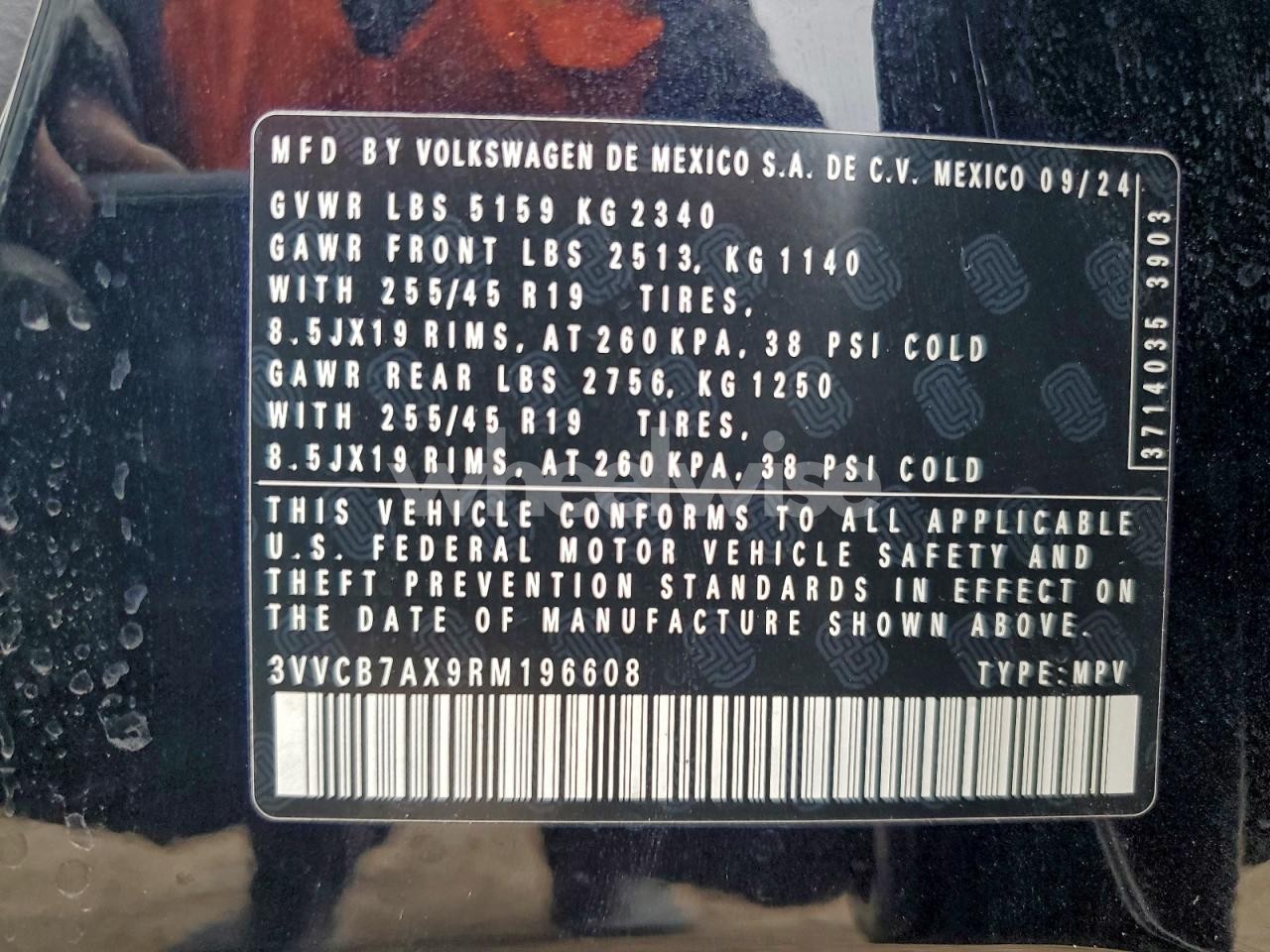 Photo 13 of 2024 VOLKSWAGEN TIGUAN SE R-LINE BLACK (VIN 3VVCB7AX9RM196608)