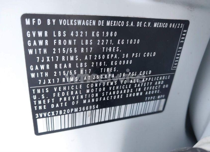 Photo 9 of 2023 Volkswagen Taos 1.5T S (VIN 3VVCX7B20PM366954)