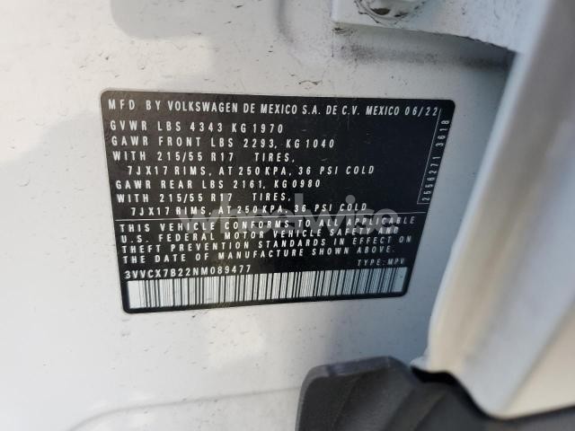 Photo 9 of 2022 VOLKSWAGEN TAOS S (VIN 3VVCX7B22NM089477)