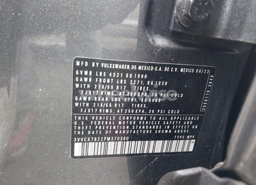 Photo 9 of 2023 Volkswagen Taos 1.5T S (VIN 3VVCX7B22PM370360)