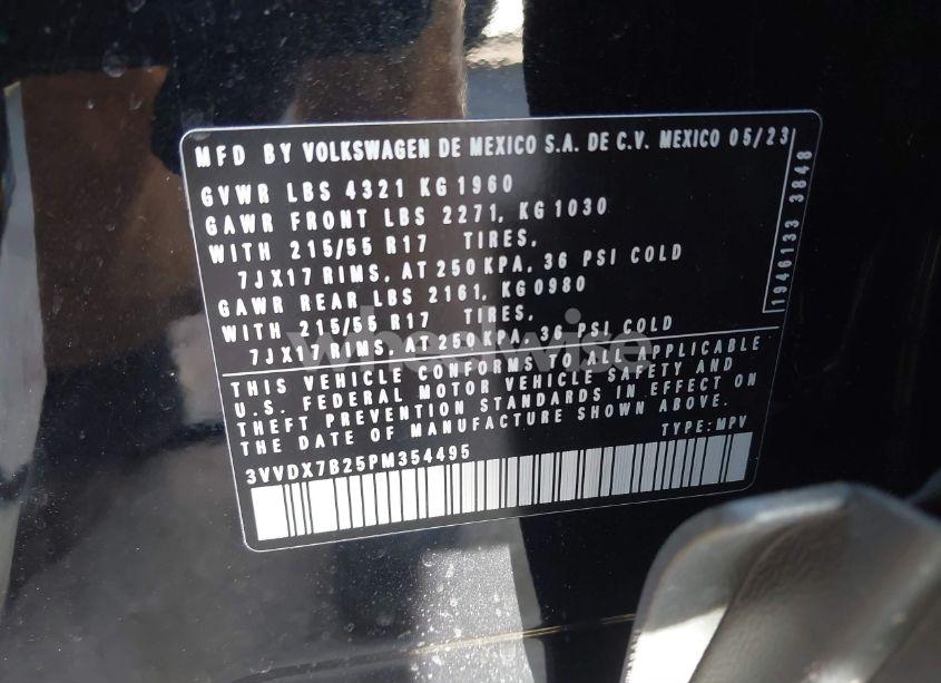 Photo 9 of 2023 Volkswagen Taos 1.5T S (VIN 3VVDX7B25PM354495)