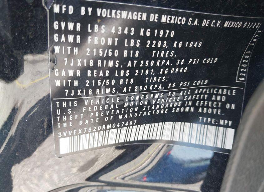 Photo 9 of 2024 Volkswagen Taos 1.5T SE (VIN 3VVEX7B20RM047467)