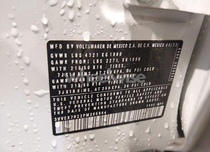 Photo 9 of 2023 Volkswagen Taos 1.5T SE (VIN 3VVEX7B22PM365944)