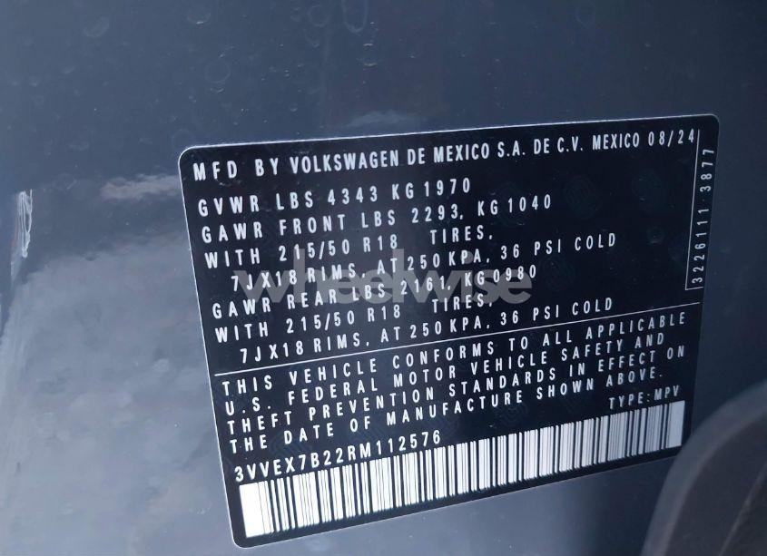 Photo 9 of 2024 Volkswagen Taos 1.5T SE (VIN 3VVEX7B22RM112576)