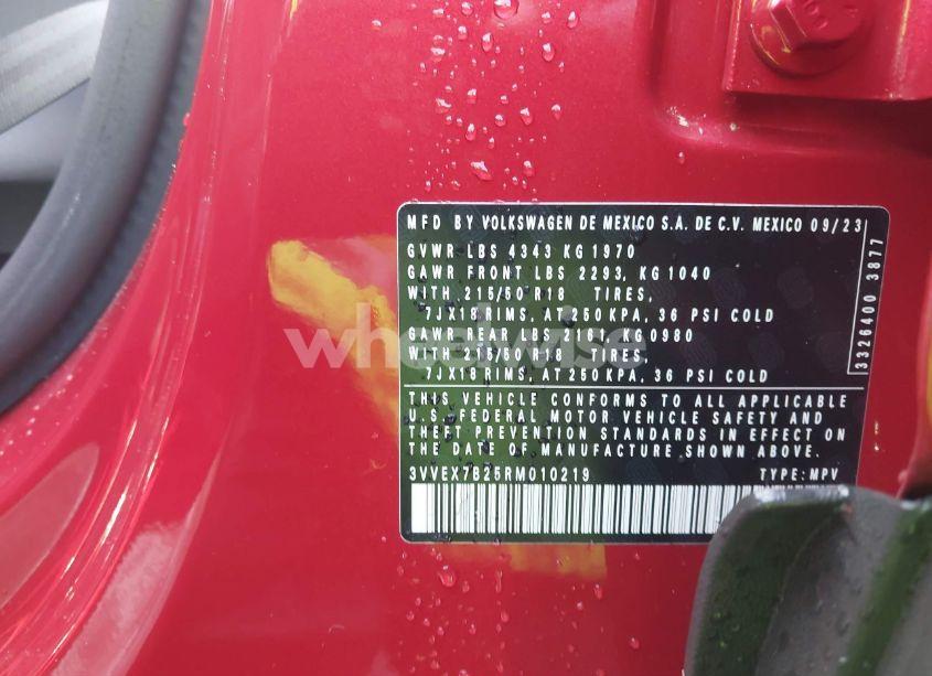 Photo 9 of 2024 Volkswagen Taos 1.5T SE (VIN 3VVEX7B25RM010219)