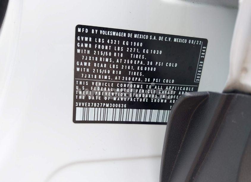 Photo 9 of 2023 Volkswagen Taos 1.5T SE (VIN 3VVEX7B27PM300636)