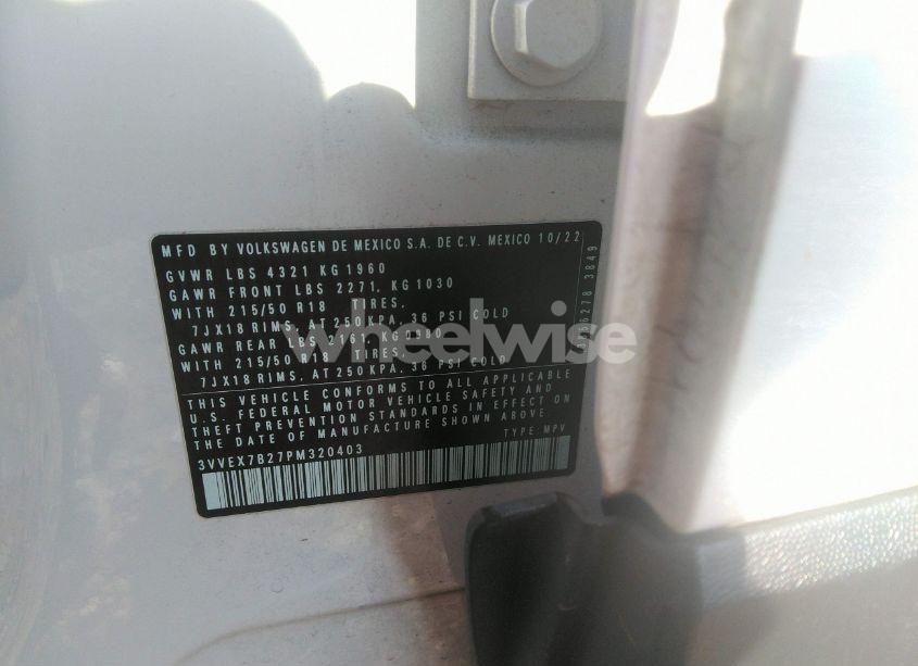 Photo 9 of 2023 Volkswagen Taos 1.5T SE (VIN 3VVEX7B27PM320403)