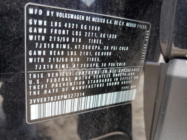 Photo 2 of 2023 VOLKSWAGEN TAOS SE (VIN 3VVEX7B2XPM327314)