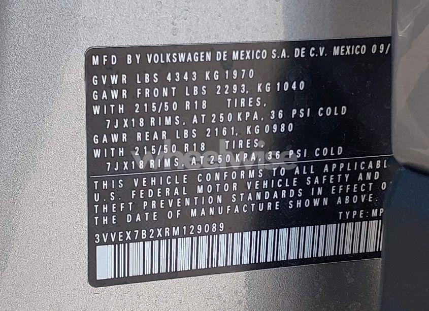 Photo 9 of 2024 Volkswagen Taos 1.5T SE (VIN 3VVEX7B2XRM129089)