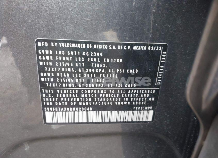 Photo 9 of 2024 Volkswagen Tiguan 2.0T S (VIN 3VVFB7AX0RM029048)