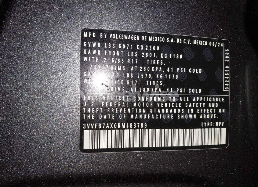 Photo 9 of 2024 Volkswagen Tiguan 2.0T S (VIN 3VVFB7AX0RM183789)