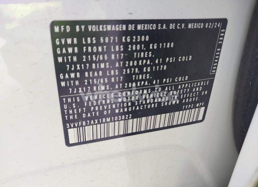 Photo 9 of 2024 Volkswagen Tiguan 2.0T S (VIN 3VVFB7AX1RM103822)