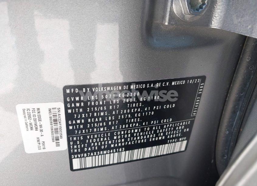 Photo 9 of 2024 Volkswagen Tiguan 2.0T S (VIN 3VVFB7AX3RM045163)