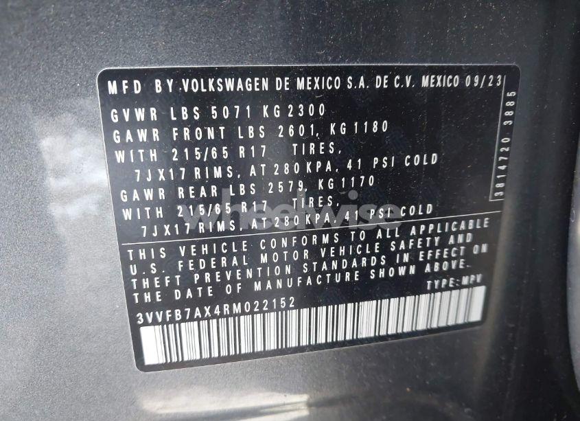 Photo 9 of 2024 Volkswagen Tiguan 2.0T S (VIN 3VVFB7AX4RM022152)