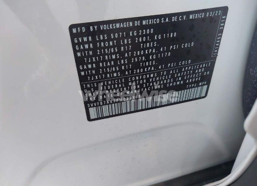 Photo 9 of 2023 Volkswagen Tiguan 2.0T S (VIN 3VVFB7AX7PM089969)