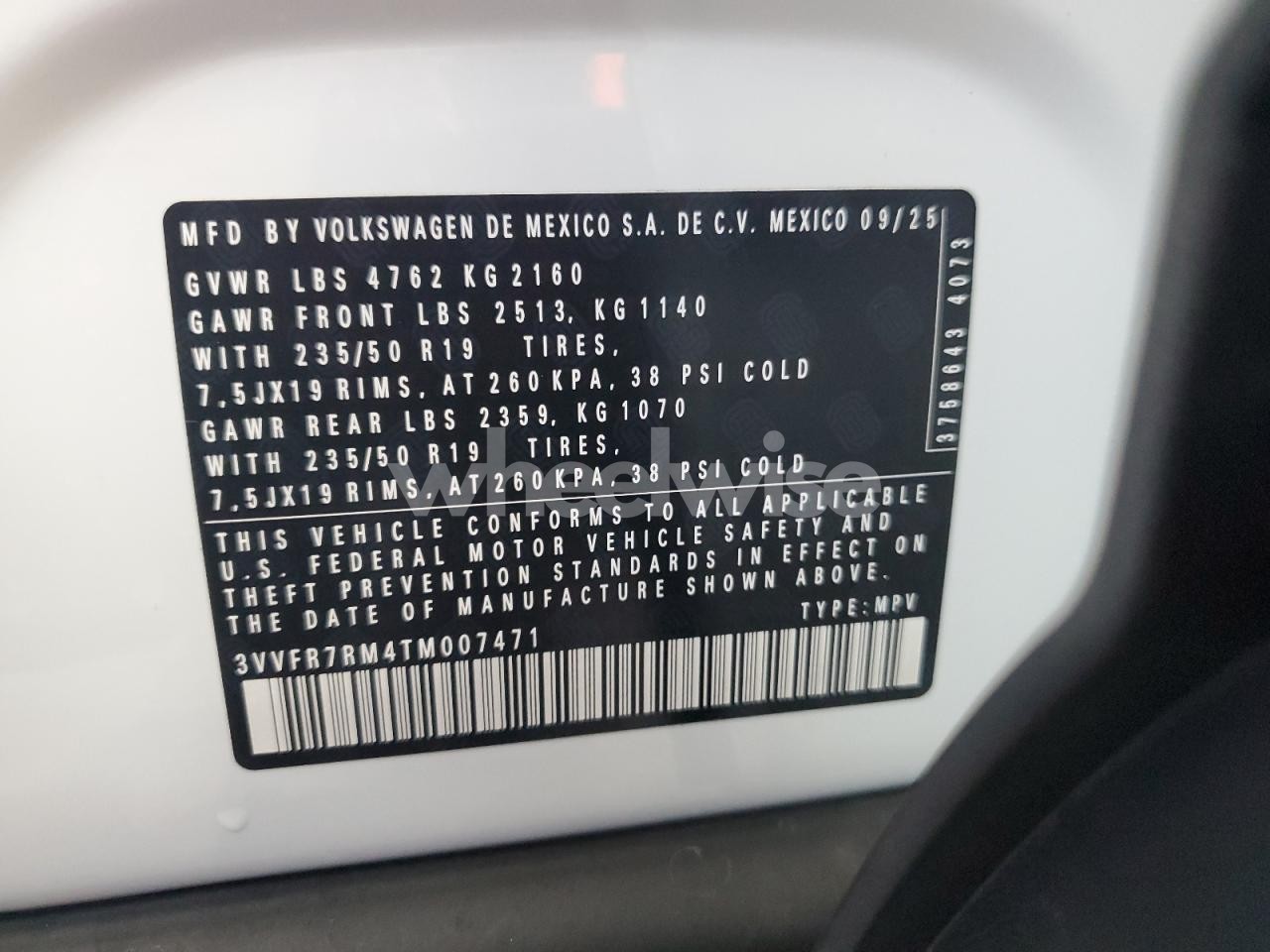 Photo 13 of 2026 VOLKSWAGEN TIGUAN SE (VIN 3VVFR7RM4TM007471)