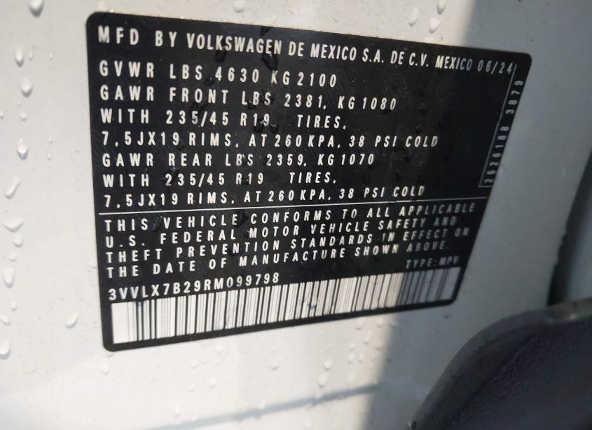 Photo 9 of 2024 Volkswagen Taos 1.5T SE BLACK (VIN 3VVLX7B29RM099798)