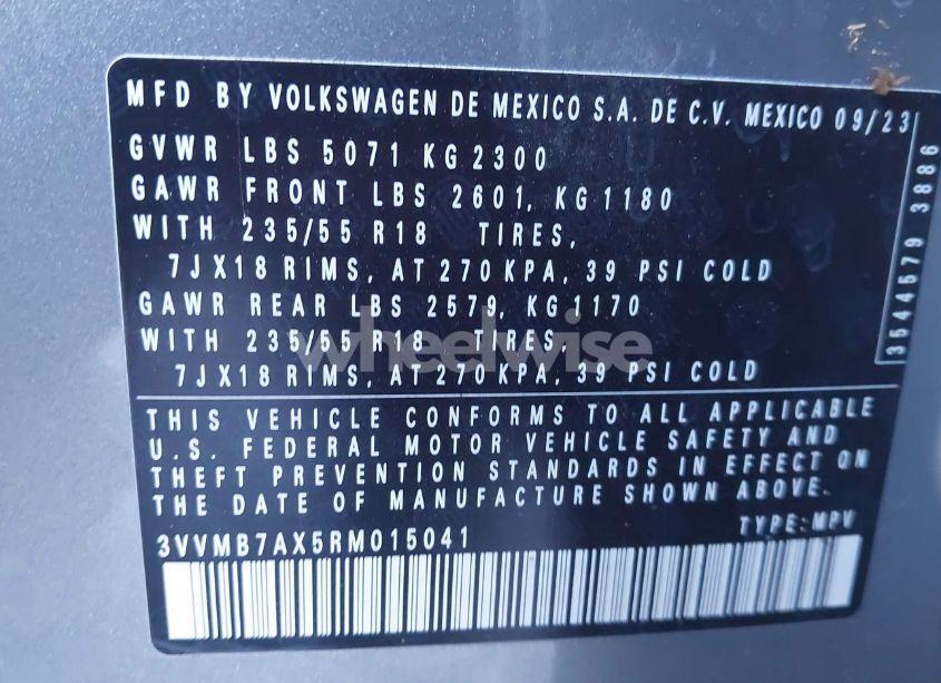Photo 9 of 2024 Volkswagen Tiguan 2.0T SE/WOLFSBURG EDITION (VIN 3VVMB7AX5RM015041)