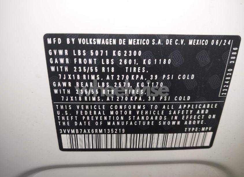 Photo 9 of 2024 Volkswagen Tiguan 2.0T SE/2.0T WOLFSBURG EDITION (VIN 3VVMB7AX6RM135219)