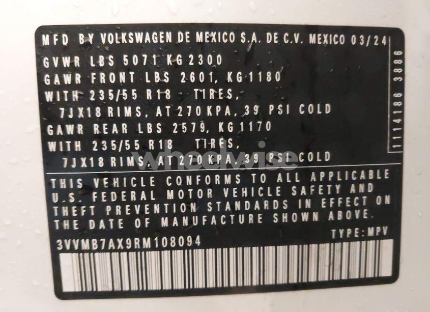 Photo 9 of 2024 Volkswagen Tiguan 2.0T SE/WOLFSBURG EDITION (VIN 3VVMB7AX9RM108094)