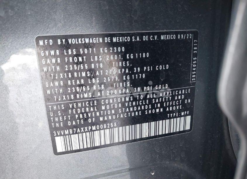 Photo 9 of 2023 Volkswagen Tiguan 2.0T SE (VIN 3VVMB7AXXPM008258)