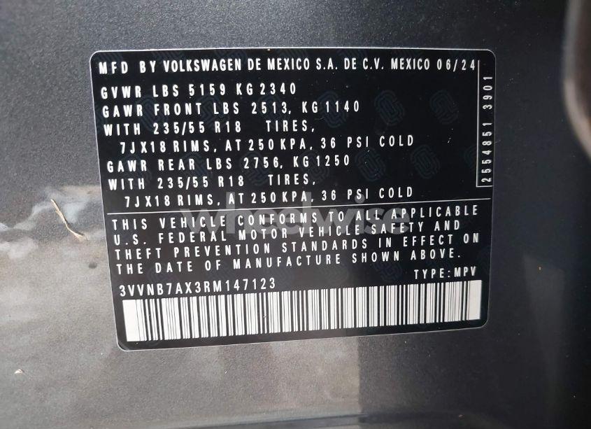 Photo 9 of 2024 Volkswagen Tiguan 2.0T SE/WOLFSBURG EDITION (VIN 3VVNB7AX3RM147123)