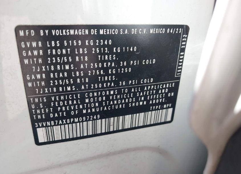 Photo 9 of 2023 Volkswagen Tiguan 2.0T SE (VIN 3VVNB7AX8PM097249)